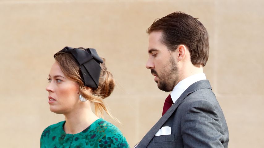 Nina Flohr und Prinz Philippos auf der Hochzeit von Prinzessin Eugenie und Jack Brooksbank, 2018