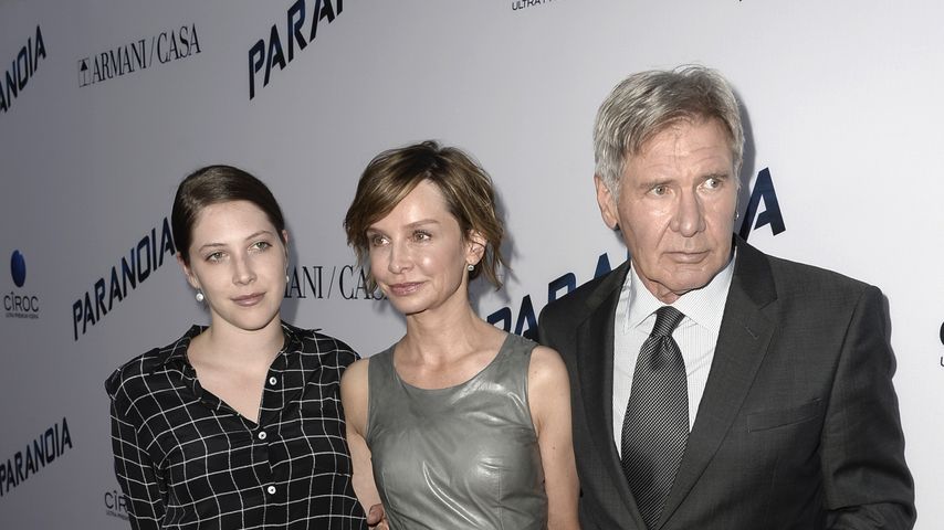 Calista Flockhart, Harrison Ford und dessen Tochter Georgia im Jahr 2013