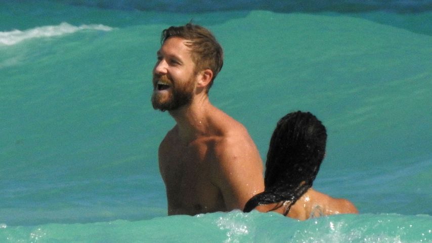 Calvin Harris und Vick Hope im Januar 2024 in Mexiko