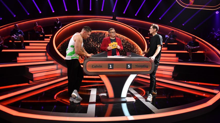 Calvin Kleinen, Elton und Timothy Boldt bei "Schlag den Besten"