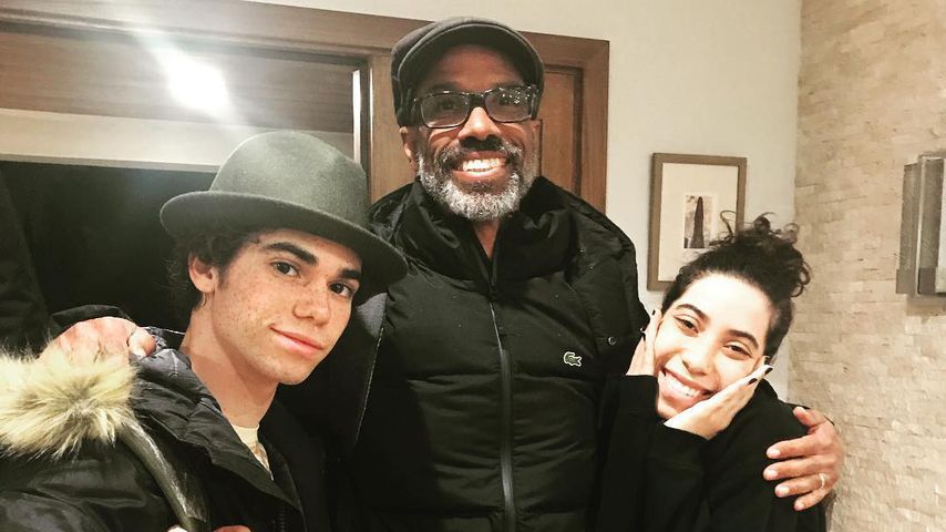 Cameron Boyce mit Vater Victor und Schwester Maya