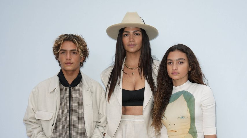 Camila Alves mit ihren Kindern Levi und Vida, März 2023 in Paris