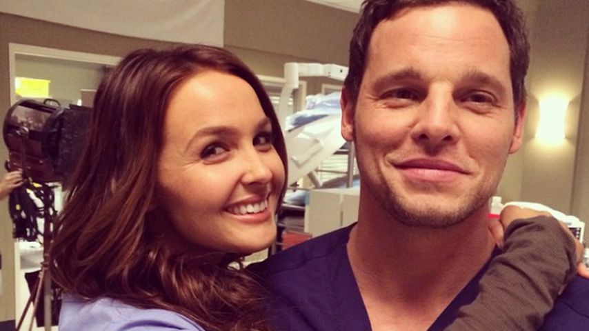 Camilla Luddington und Justin Chambers am "Grey's Anatomy"-Set