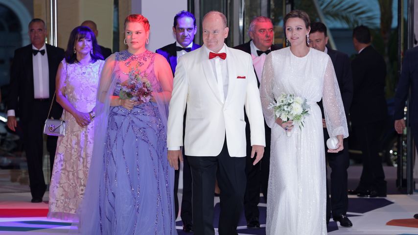 Camille Gottlieb, Fürst Albert II. von Monaco und Fürstin Charlène im Juli 2023