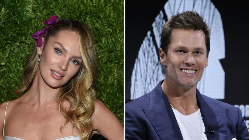 Collage: Candice Swanepoel und Tom Brady