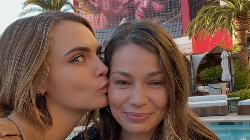 Cara Delevingne mit Ihrer Freundin Leah Mason