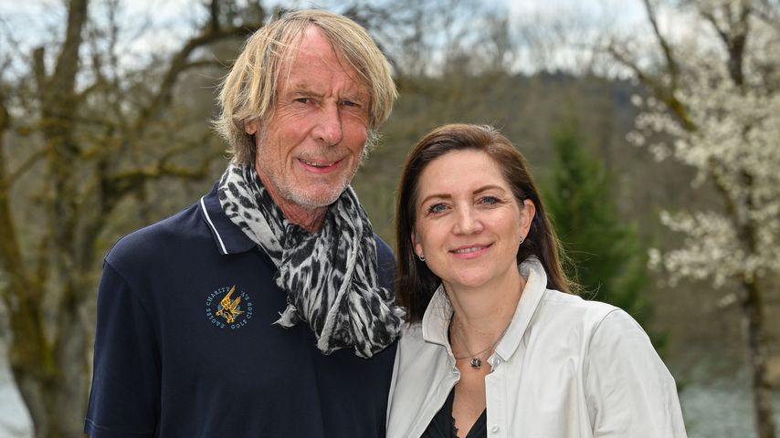 Carlo Thränhardt und seine Partnerin Stefanie Pregitzer im April 2023
