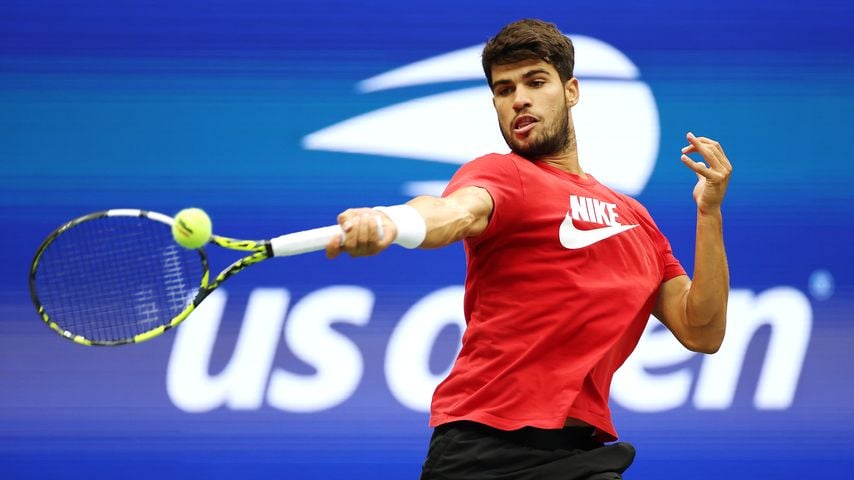 Spanier Carlos Alcaraz bei den US Open in New York, August 2025