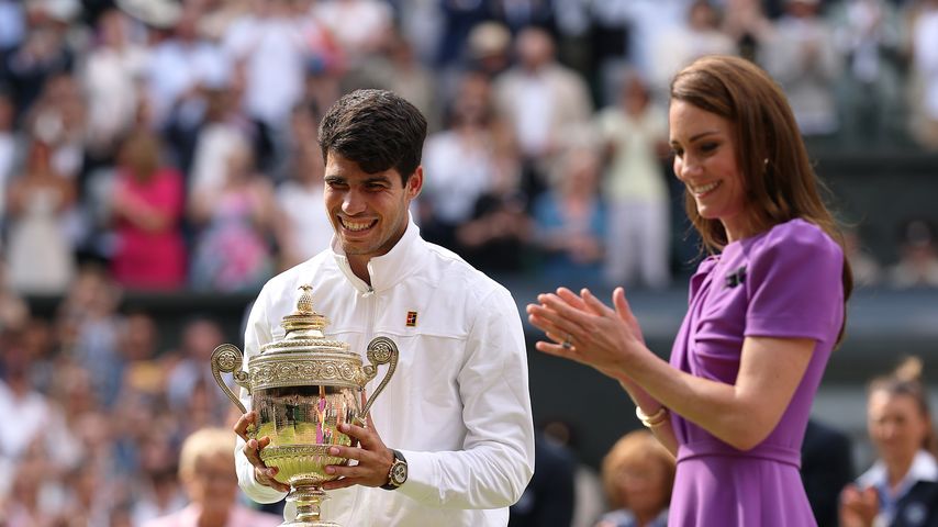 Carlos Alcaraz und Prinzessin Kate beim Finale der Wimbledon Championships 2024