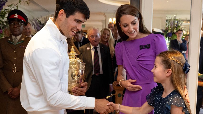 Carlos Alcaraz, Prinzessin Kate und Prinzessin Charlotte im Juli 2024