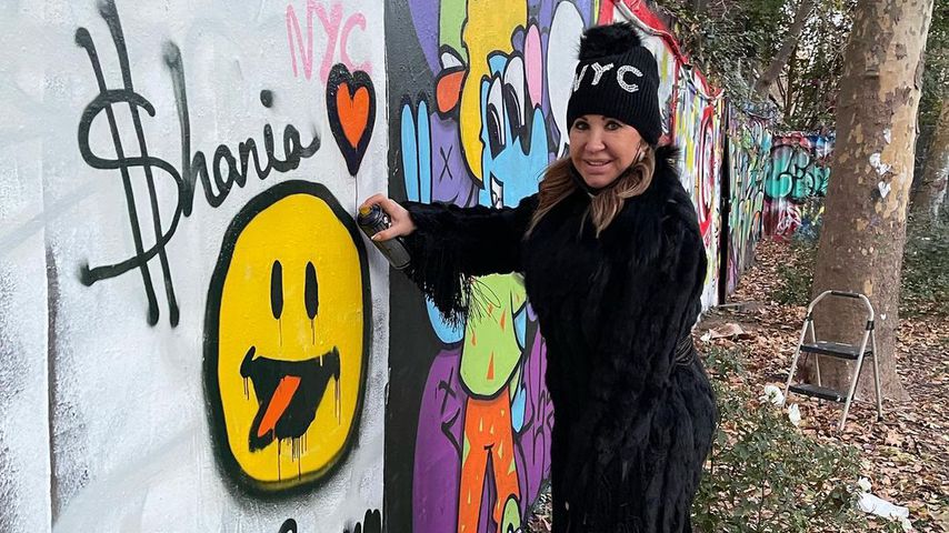 Mit Dollar-Zeichen: Carmen Geiss sprüht mit Tochter Graffiti