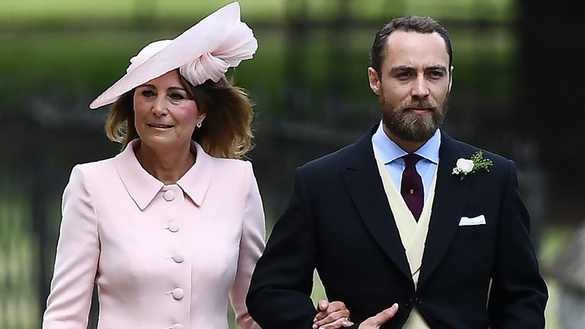 Carole Middleton und ihr Sohn James bei der Hochzeit ihrer Tochter Pippa, Mai 2017