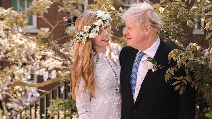 Carrie und Boris Johnson an ihrem Hochzeitstag im Mai 2021