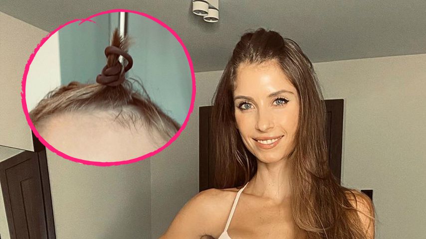 Putzig: Cathy Hummels macht Sohnemann Ludwig ein Zöpfchen