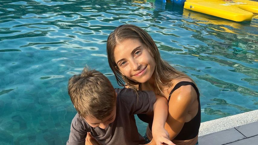 Sohn Ludwig mit Cathy Hummels