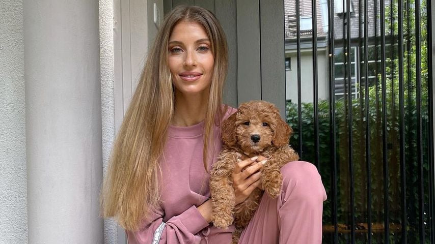 Cathy Hummels und ihr Hund