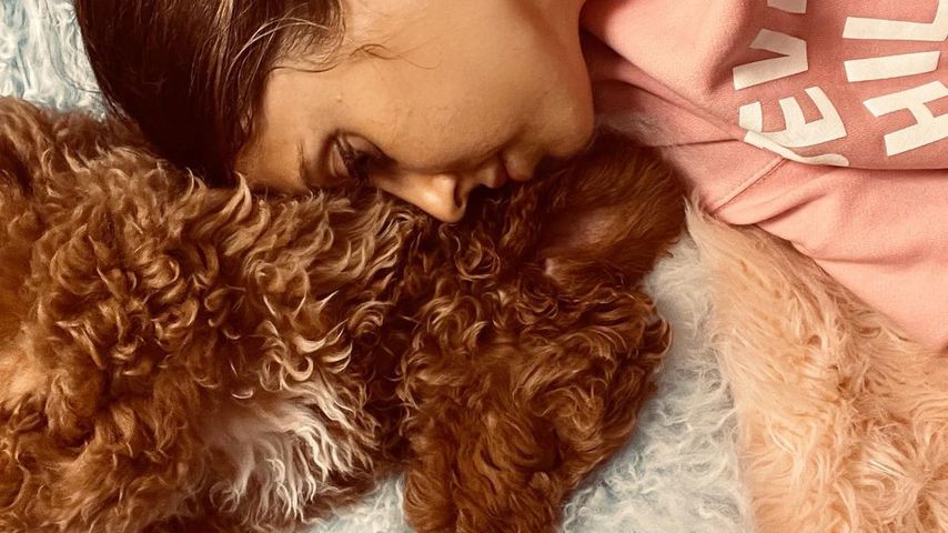 Cathy Hummels und ihr Hund