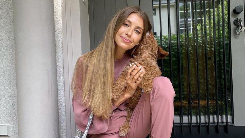 Cathy Hummels und ihr Hund