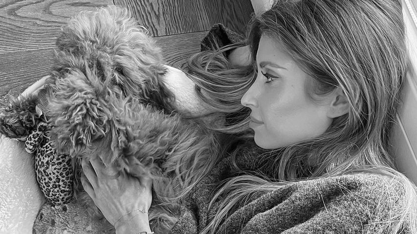 Cathy Hummels mit Hündin Moon