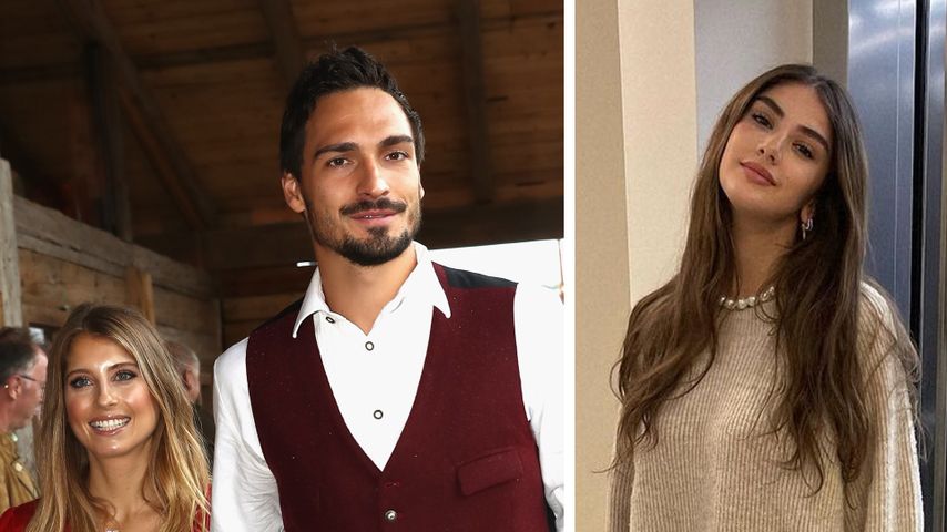 Collage: Cathy Hummels mit Mats Hummels und Lisa Marie Straube