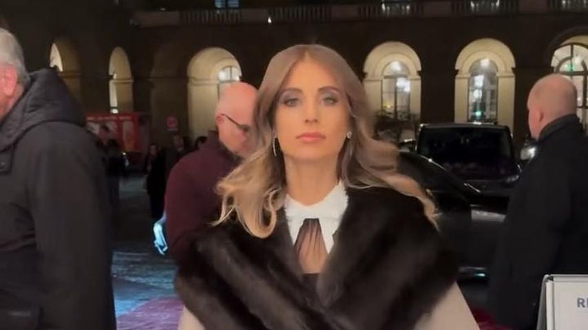 Cathy Hummels beim Neujahrsempfang von Markus Söder