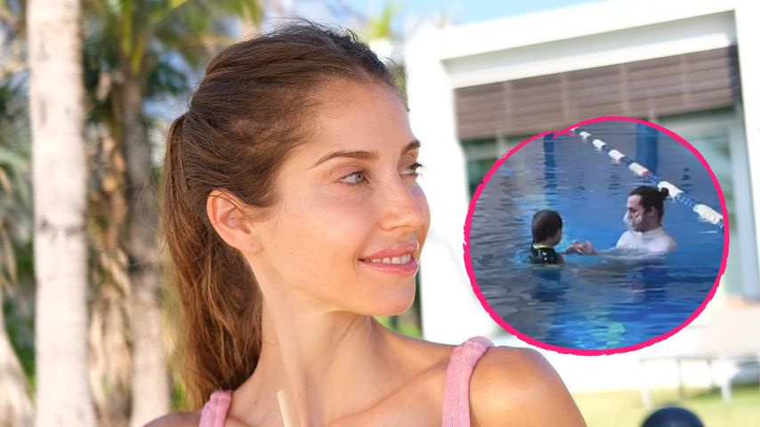 Cathy Hummels stolz: Ludwig (4) lernt schon schwimmen!