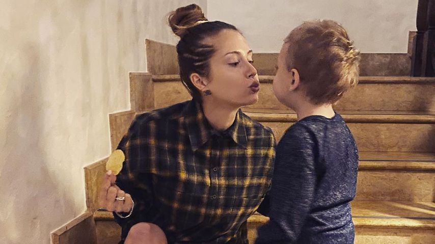 Cathy Hummels und ihr Sohn Ludwig, Januar 2020