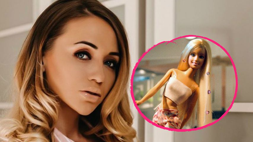 Collage: Cathy Lugner und Barbie