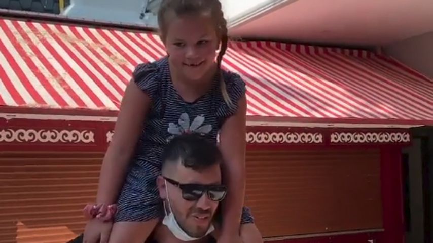 Celina-Sophie Wollny und Papa Florian