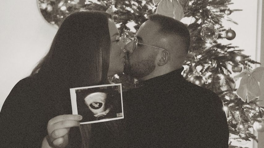 Celina und Gianluca Engels' Babyankündigung