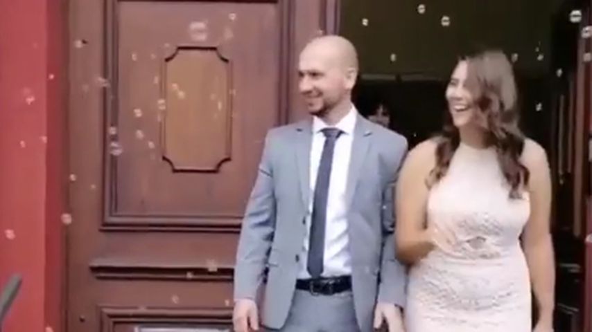 Céline Denefleh bei ihrer Hochzeit, Oktober 2020