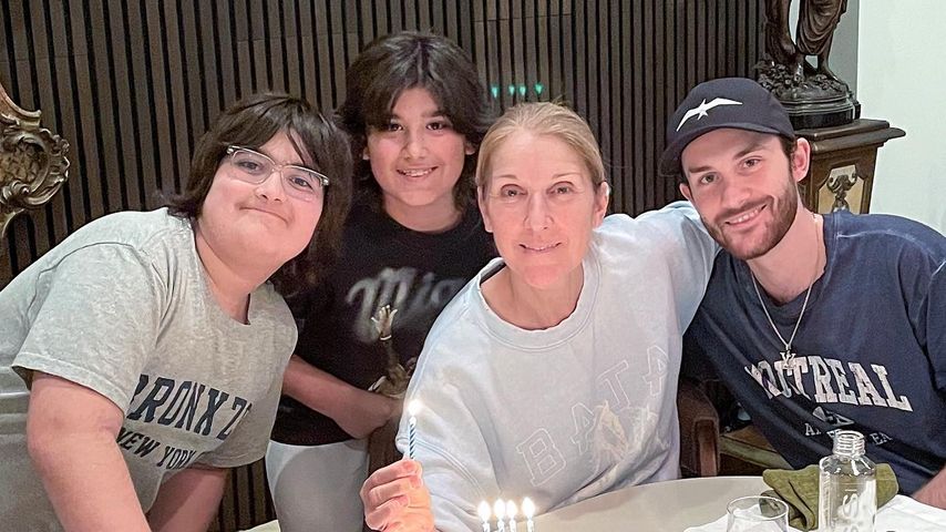 Céline Dion mit ihren drei Kindern