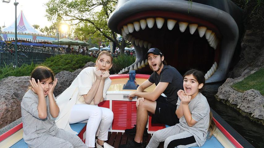 Céline Dion mit ihren drei Söhnen am sechsten Geburtstag der Zwillinge