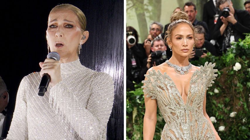 Céline Dion und Jennifer Lopez Collage