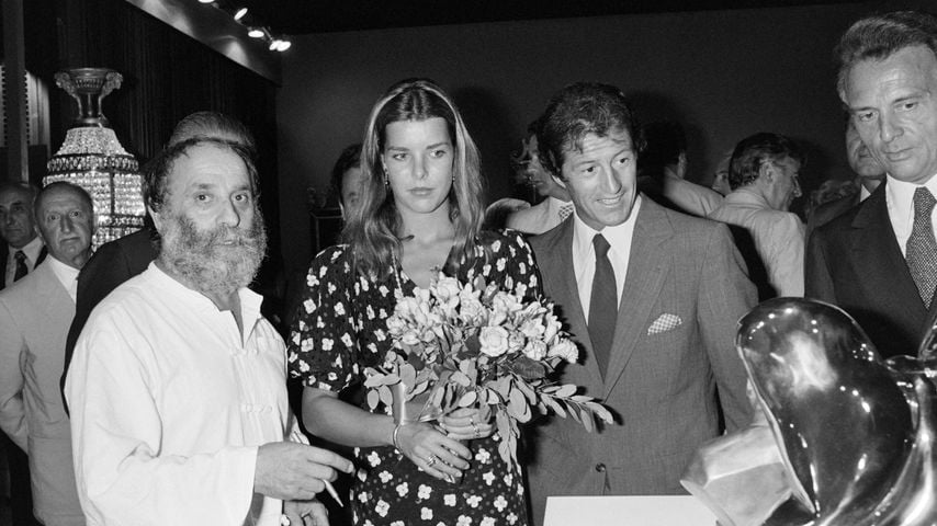 Cesar, Prinzessin Caroline von Hannover und Philippe Junot, Juli 1979