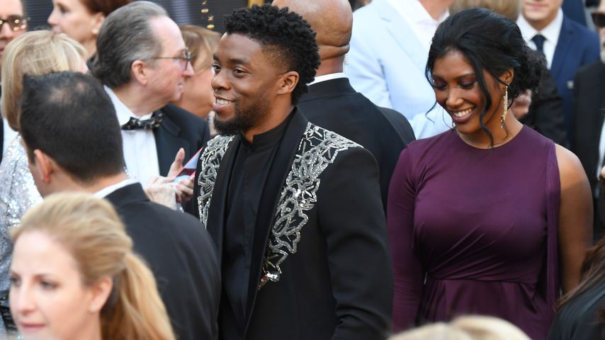 Chadwick Boseman mit seiner Frau Taylor Simone Ledward bei den Oscars 2018