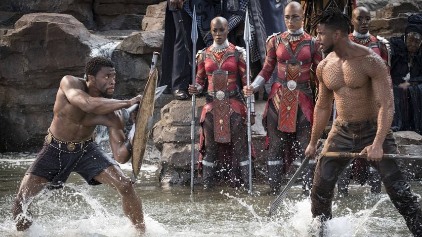 Chadwick Boseman und Michael B. Jordan in "Black Panther"