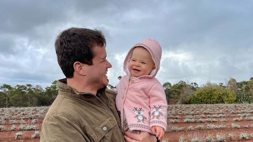 Chandler Powell mit Töchterchen Grace
