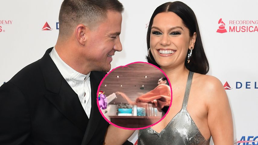 Süßer Schal-Kampf: Jessie J spielt mit Channings Tochter
