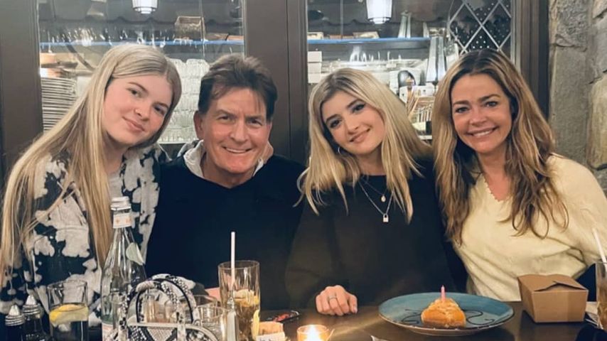 Charlie Sheen und Denise Richards mit ihren gemeinsamen Töchtern Lola (l.) und Sami