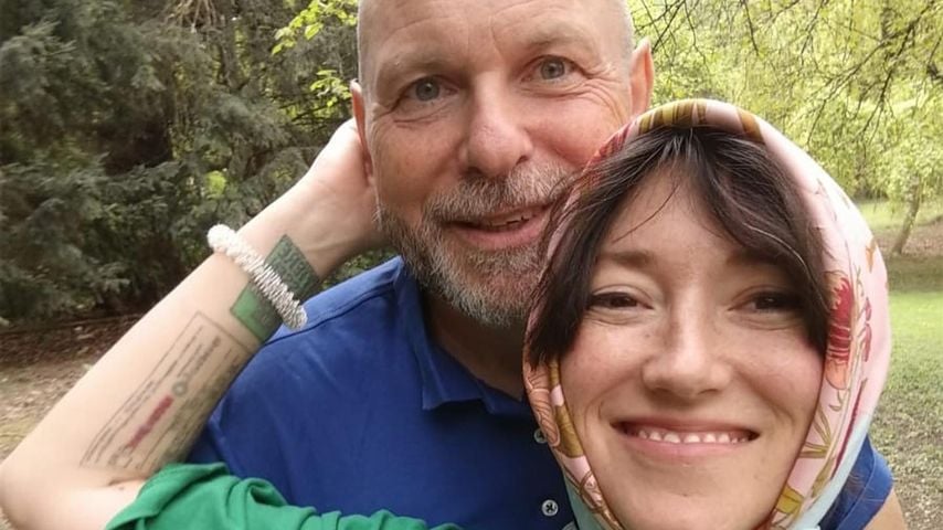 Charlotte Roche mit ihrem Ehemann Martin Keß, April 2020