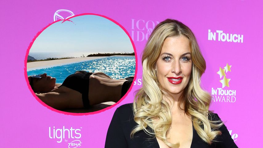 Charlotte Würdig rekelt sich im Bikini supersexy am Pool