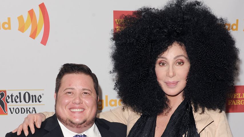 Chaz Bono mit Mama Cher, April 2012