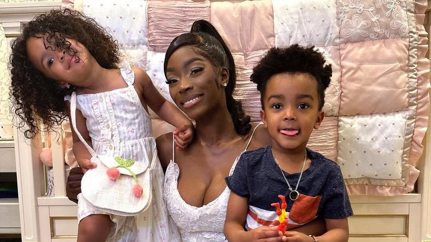 "Selling Sunset"-Star Chelsea Lazkani mit ihren Kinder Melia Iman und Maddox Ali Lavon, 2023