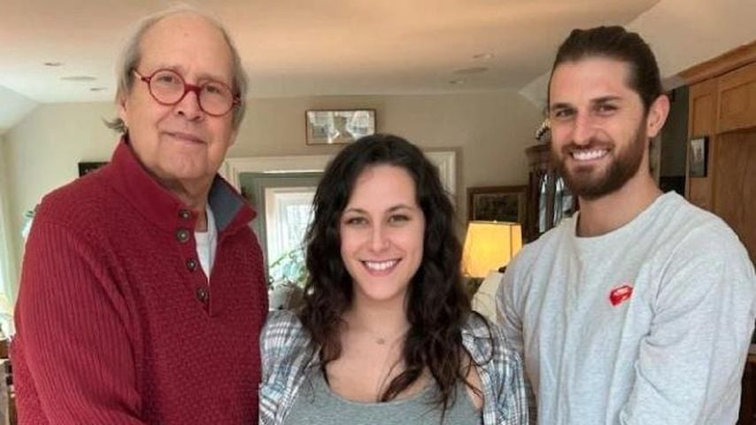 Chevy Chase mit seiner Tochter Emily und ihrem Freund Alex