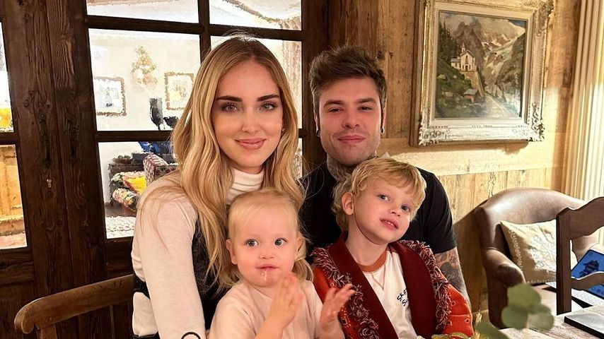 Chiara Ferragni, ihr Mann Fedez mit ihren Kindern Vittoria und Leone