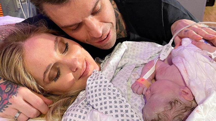 Chiara Ferragni, ihr Mann Fedez und ihr Baby Vittoria im März 2021