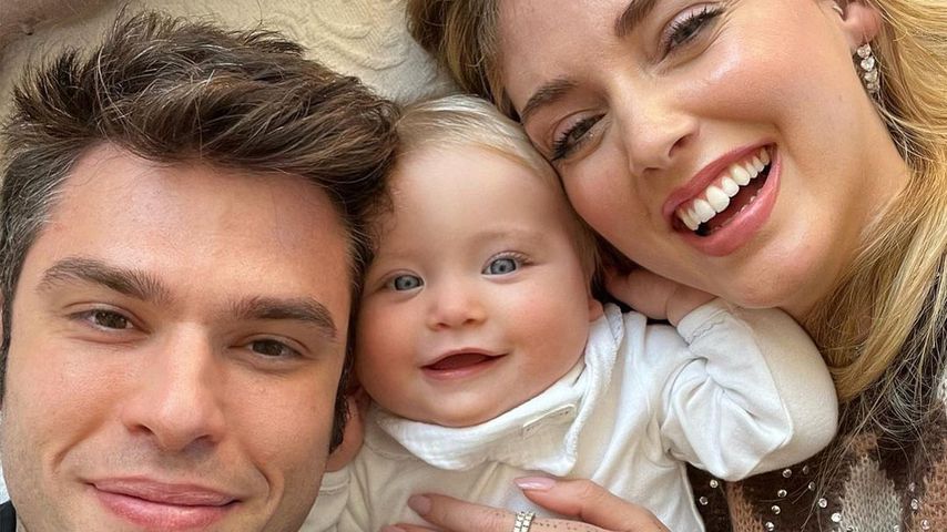 Chiara Ferragni mit ihrem Ehemann Fedez und Tochter Vittoria