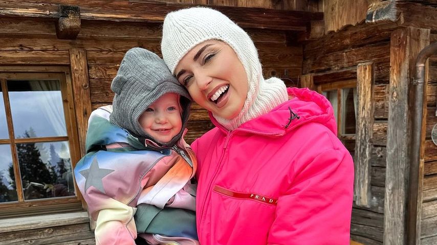 Chiara Ferragni (r.) und ihre Tochter Vittoria Lucia Ferragni in Trier, 2022