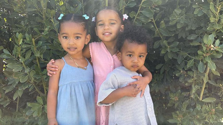 Chicago und Psalm West mit Dream Kardashian